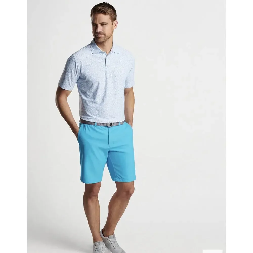 Peter Millar Men's White Cara Cara Textured Performance Crown Sport Polo Shirt - Picture 2 of 5